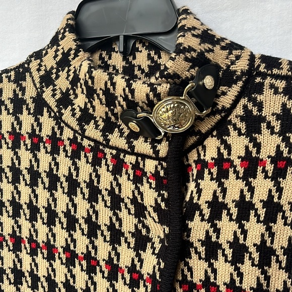 NWT Anne Klein Houndstooth Sweater Cardigan.  SzLG - Picture 2 of 16